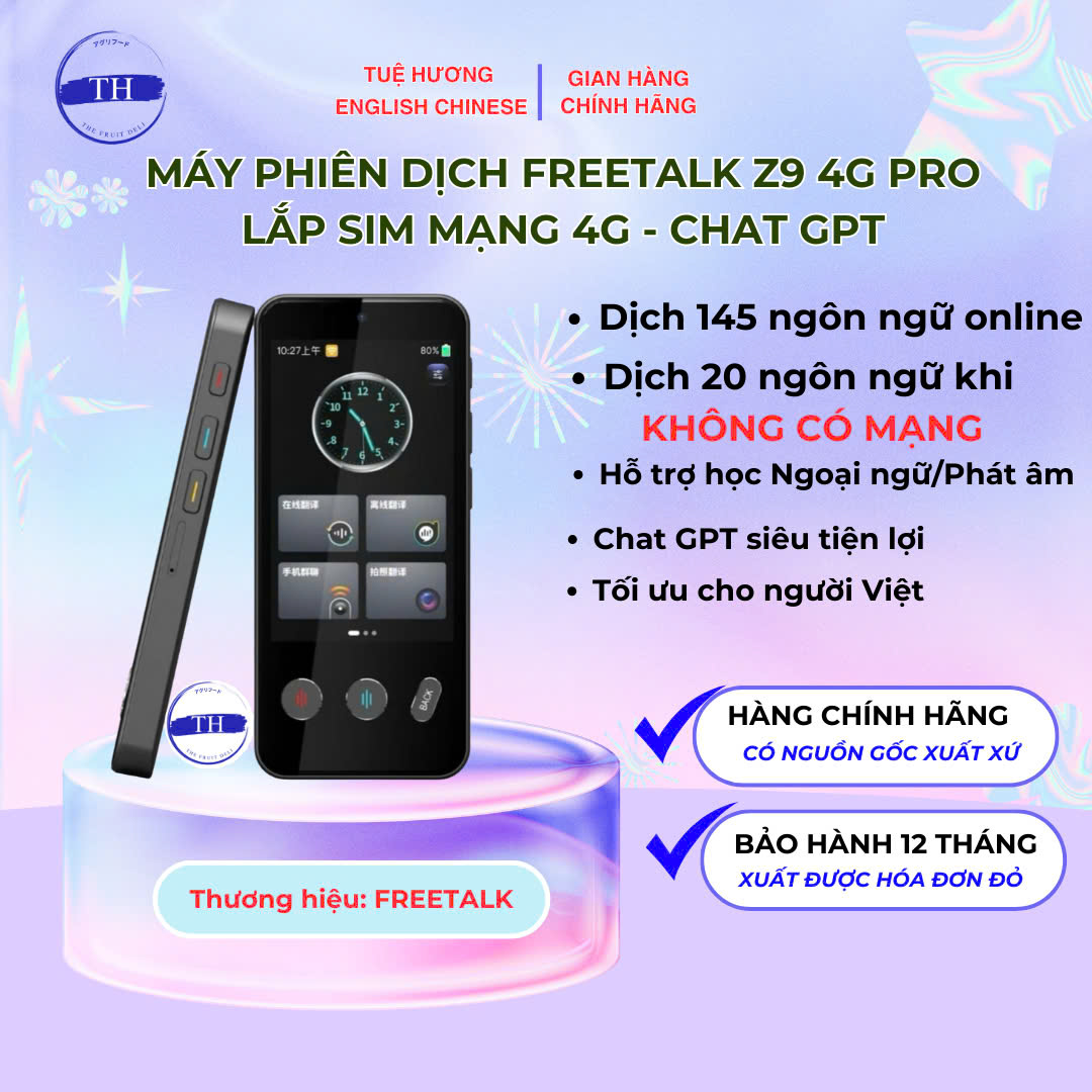 MÁY PHIÊN DỊCH 145 NGÔN NGỮ Z9 PRO 